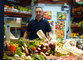 Banco di frutta e verdura al mercato Parioli